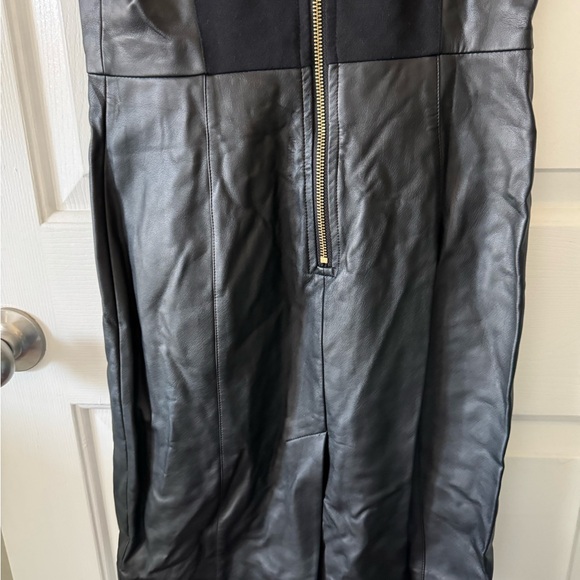 NWOT Michael Kors Faux leather Dress, 0, Black, Sleeveless, Back Zip, Pockets… - Picture 2 of 10